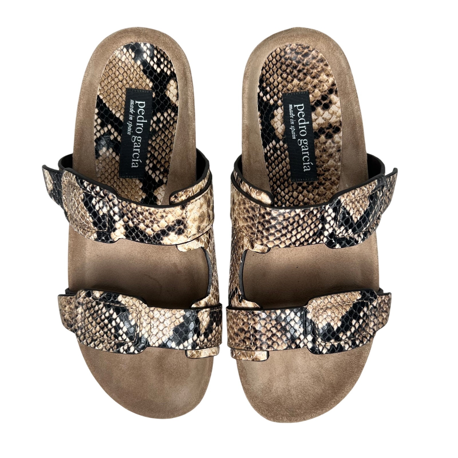 Pedro Garcia Snake Print Sandals